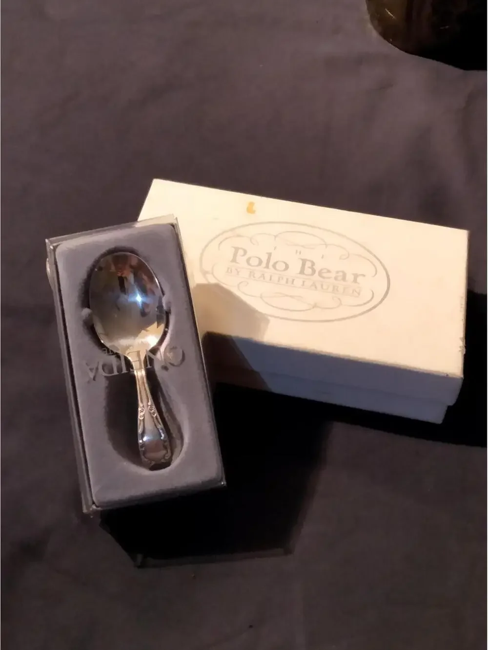 Spoon by Oneida, Silver-Plated Feeding Spoon with Original Box, Rare Collectible
